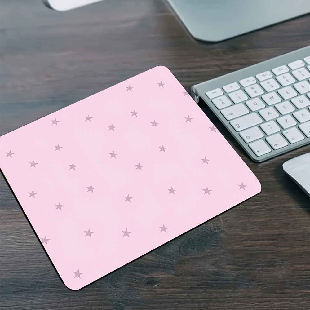 Laptop Accessories Pink - Pink Star Mouse Pad Non Slip