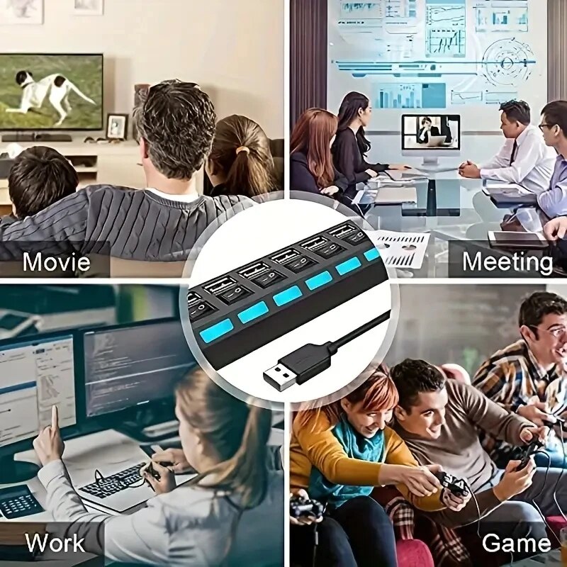 High Speed 4/7 Ports USB HUB 2 - Laptop Accessories Hub recension och pris