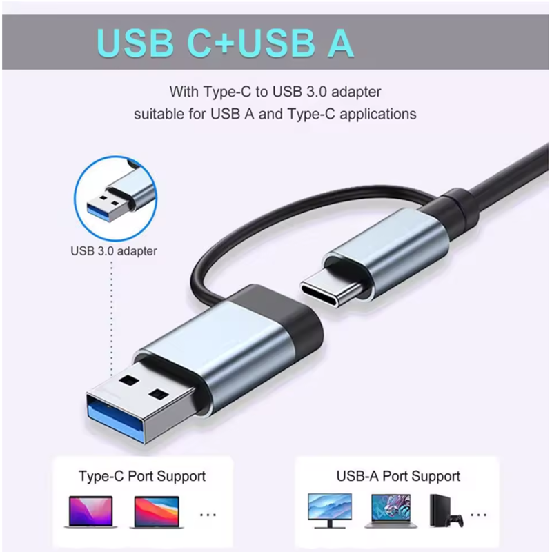 5/7/8 Ports USB A C Hub Concen - Laptop Accessories Hub recension och pris
