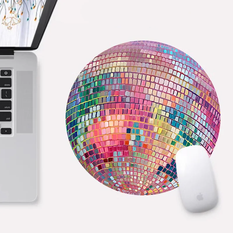 Rubber Round Pink Disco Ball M - Laptop Accessories Pink recension och pris