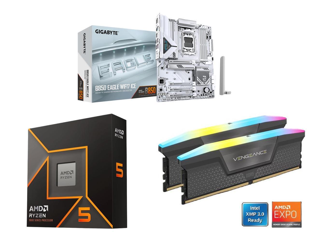 GIGABYTE B850 EAGLE WIFI7 ICE  - Corsair Ram Vengeance 16Gb recension och pris