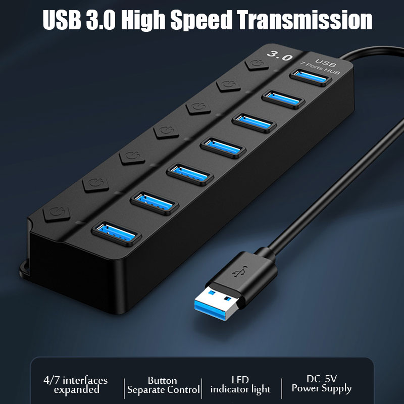 7 In 1 USB 3.0 Hub Multi USB S - Laptop Accessories Hub recension och pris