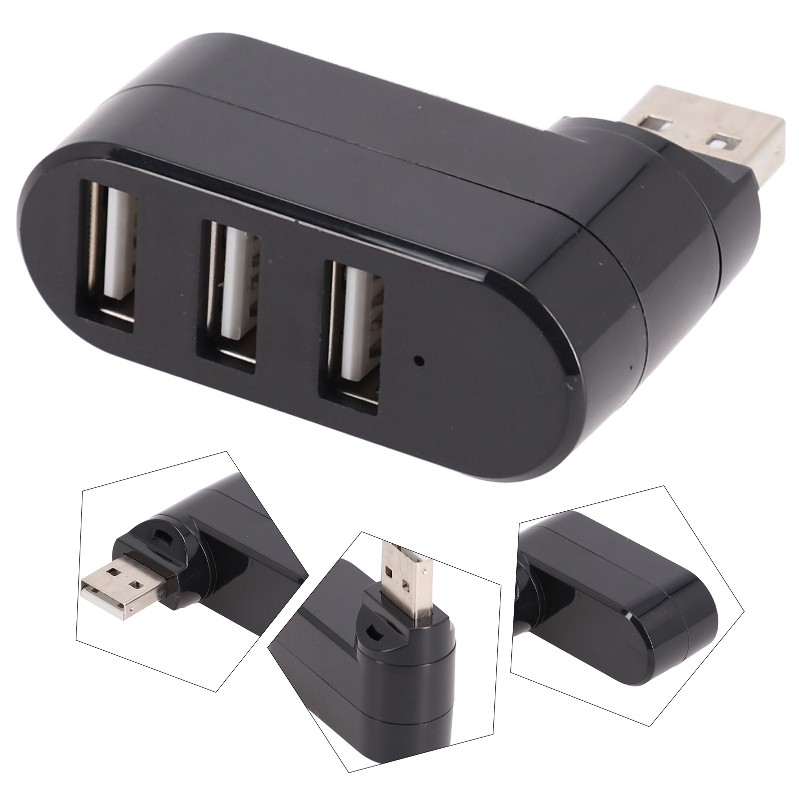 1pc 3 Port USB 2.0 Rotating Sp - Laptop Accessories Hub recension och pris