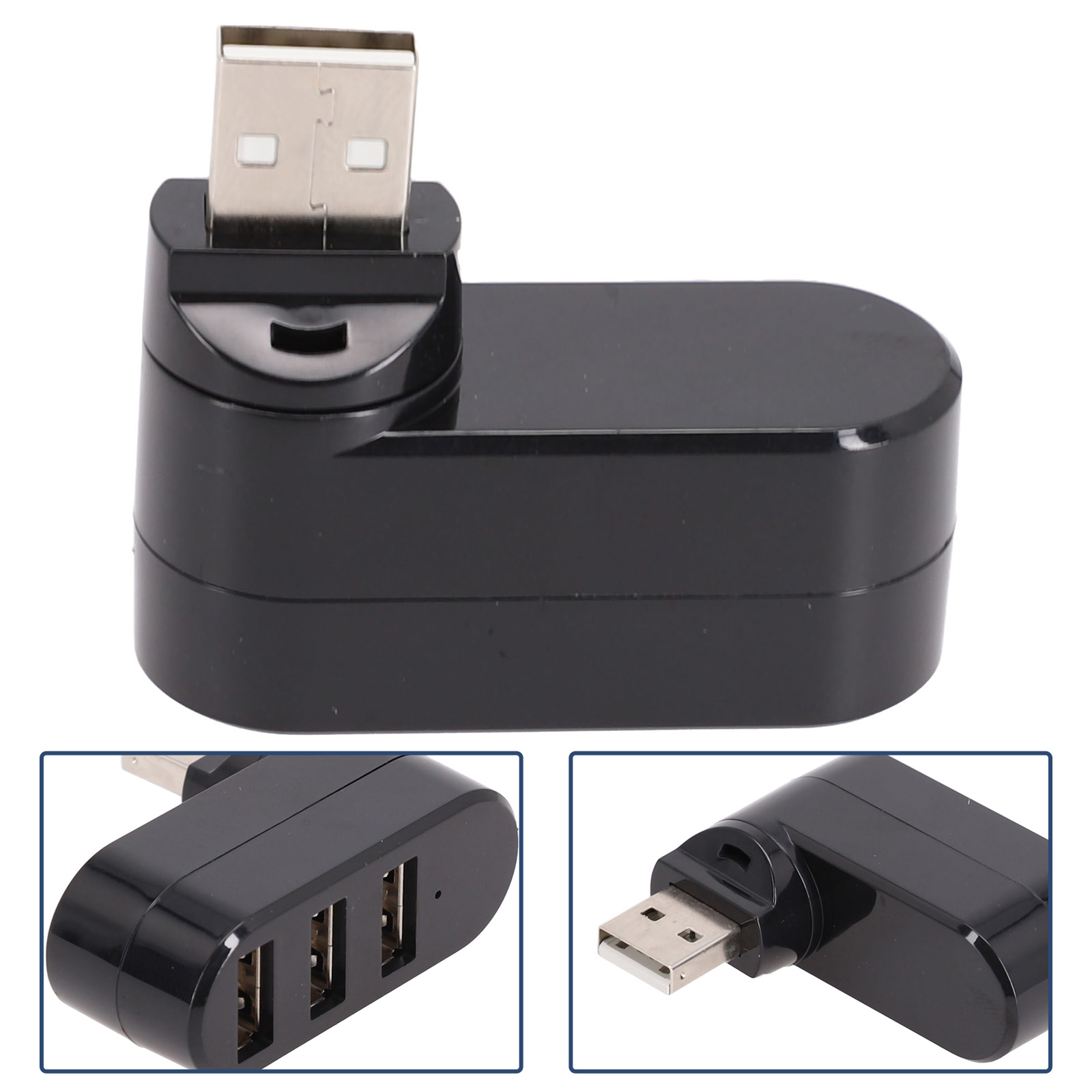 1pc 3 Port USB 2.0 Rotating Sp - Laptop Accessories Hub recension och pris