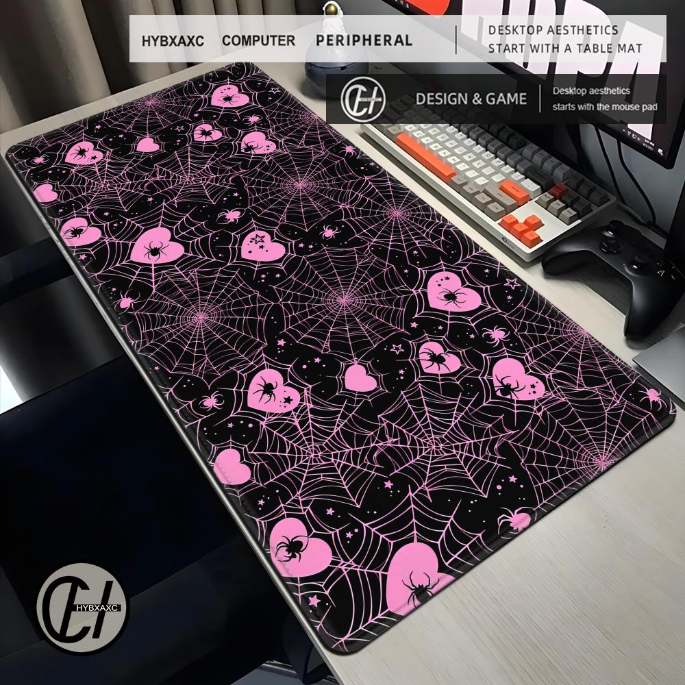 90x40 White or Pink Spiderweb  - Laptop Accessories Pink recension och pris